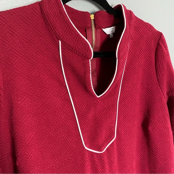 Crown & Ivy Dress Country Roads Signature Cranberry Tunic Burgundy Maroon - Picture 10 of 15